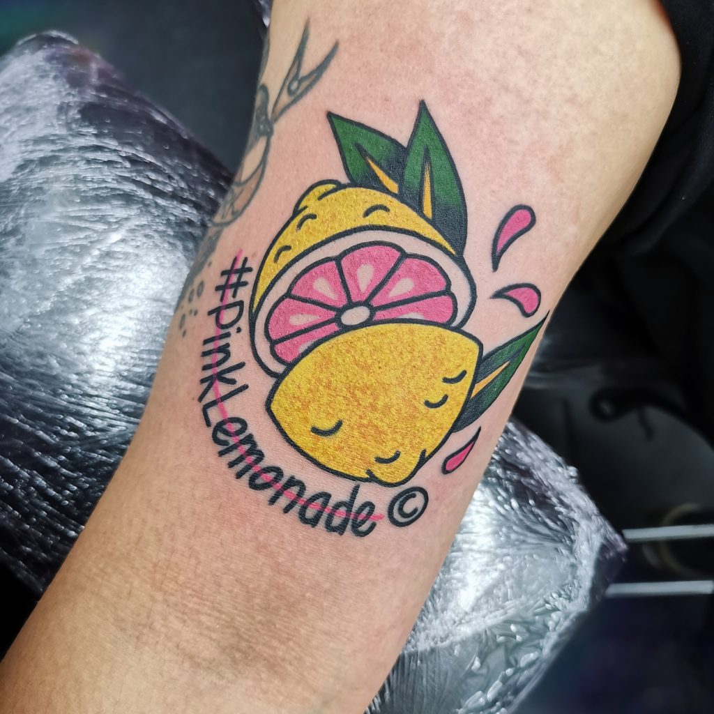 lemon stripes tattoo